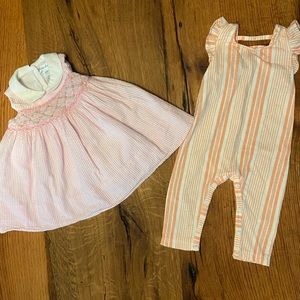 Ralph Lauren 3 Month Classic Lined Dress and Jessica Simpson 3/6 Month Jumpsuit